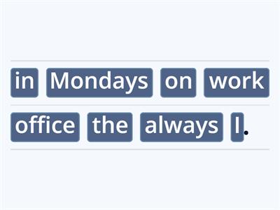 Adverbs of frequency. Elementary