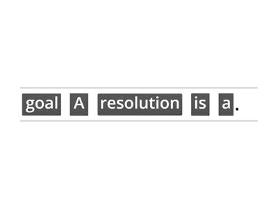 New Years 2021 - Resolution