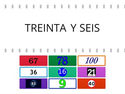 NUMERACION HASTA EL 100