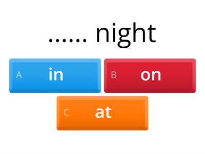 PREPOSITIONS IN ON AT