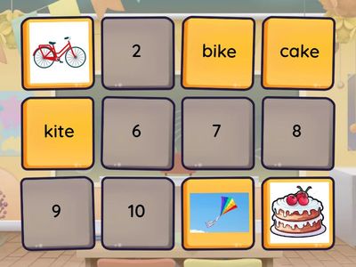 match the magic e words 