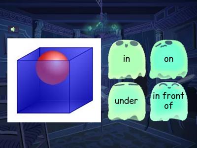 Preposition @ Where is the ball?（8 Quiz）