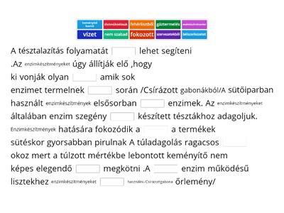 Enzimkészítmények a sütőipari technológiában