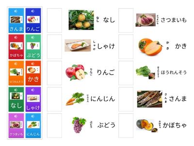 あきのことば②　たべもの