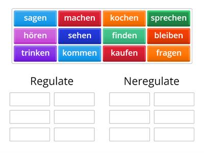 Verbe regulate / neregulate