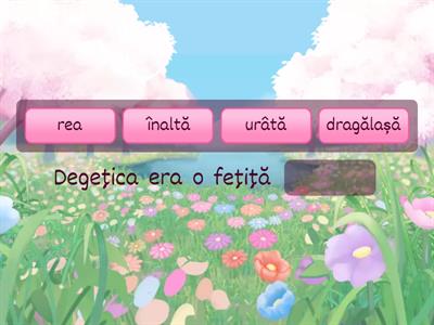 Degețica după Hans Christian Andersen - joc cuvânt lipsă 