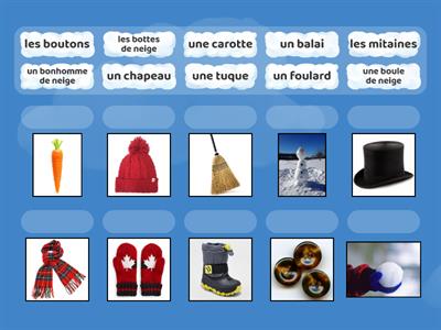 Vocabulaire - Bonhomme de neige