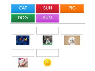 CVC word picture match 