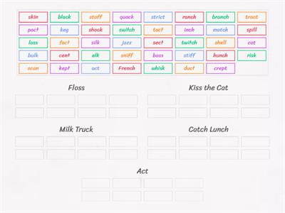 Barton 3.9 Rules Review Floss, Kiss/Cat, Act, Milk Truck, Catch Lunch