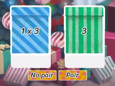 3x Table Pairs Game - Christmas Themed