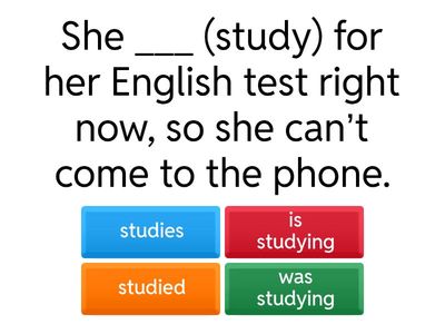 Grammar (A2+) Present and past simple/continuous