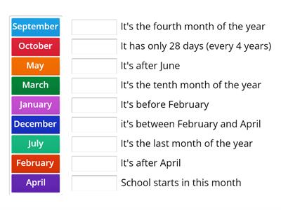 The Months of the Year