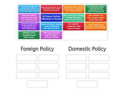 Foreign vs. Domestic Policy