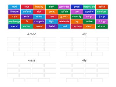 Noun suffixes