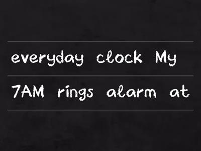 A1 sentences - routine