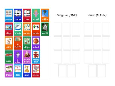 Group sort - Singular/Plural
