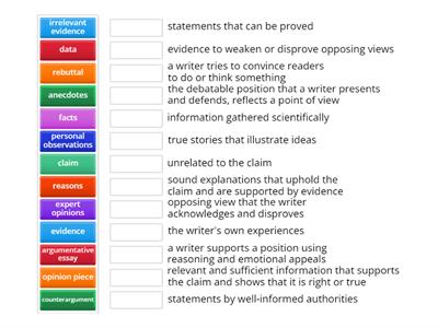Argumentative Essay Vocabulary