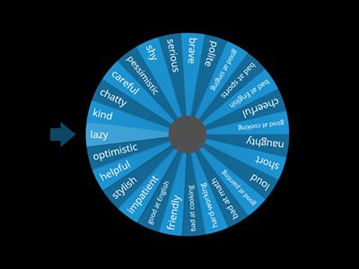 Personality adjectives