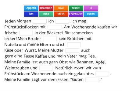  Frühstück: essen und trinken