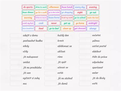 Daily Routine: vocabulary