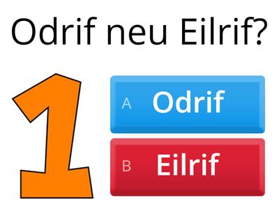 Cwis odrifau ac eilrifau