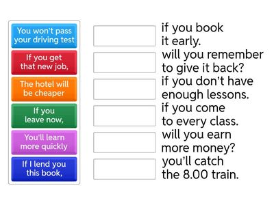 a Match the sentence halves.