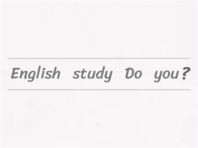 Present simple questions- word order