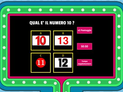 I NUMERI 10, 11, 12