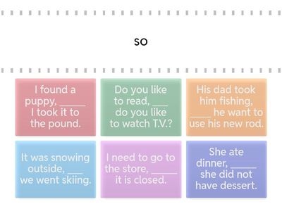 Coordinating  Conjunctions (fanboys)