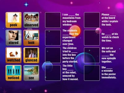 Watch, see, look and their synonyms