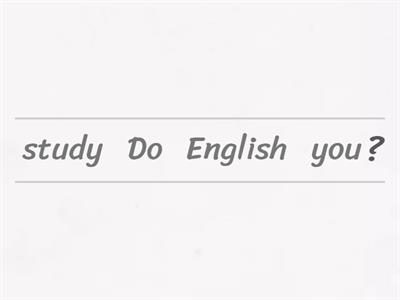 Present Simple Questions - word order