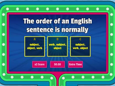 Direct Objects in a sentence