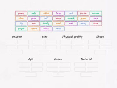 Adjective order Prepare 7 NUS
