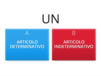 ARTICOLI determinativi e indeterminativi 