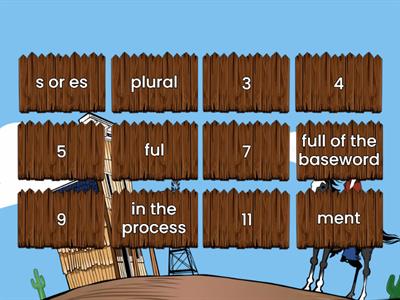 Suffixes & Definitions - (read definitions to student)