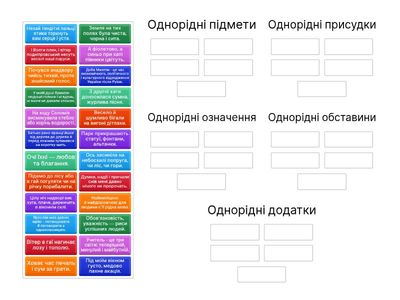 Однорідні члени речення (групи)
