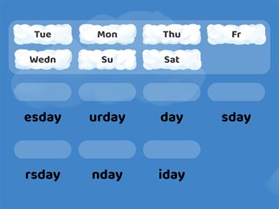 Days of the week