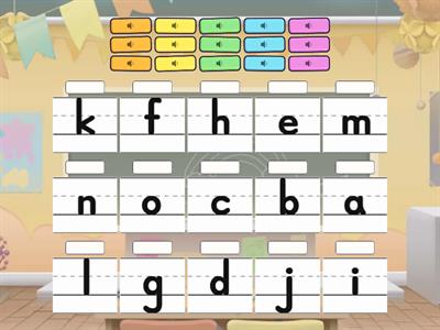 小寫聽字母並配對(a~o)