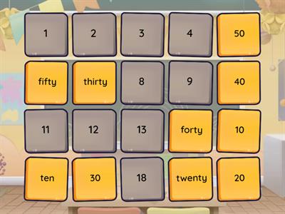 Numbers 10 - 100 counting by 10s