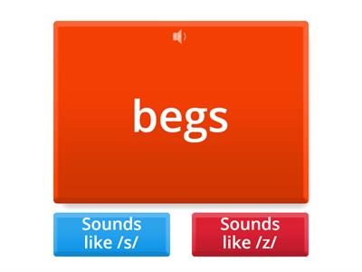 UFLI Suffix -s: /s/ or /z/ W/AUDIO