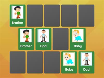 Esl Memory Game - Family members