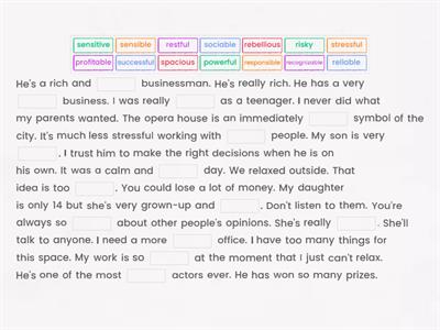 1B Intermediate Plus Adjectives