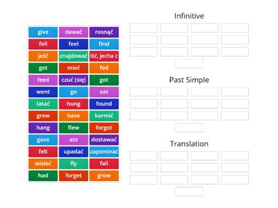 Past Simple - irregular verbs (part 2)