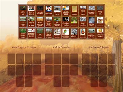 Colonial Regions Sort