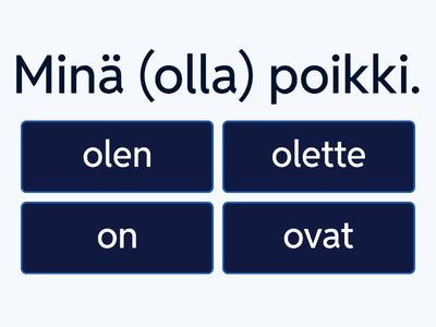 Harjoitellaan! Fraasit: olla-verbi