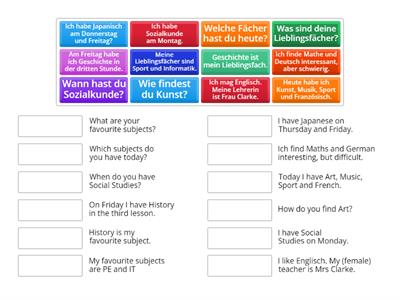 GK Thema 1 Schule Phrase List