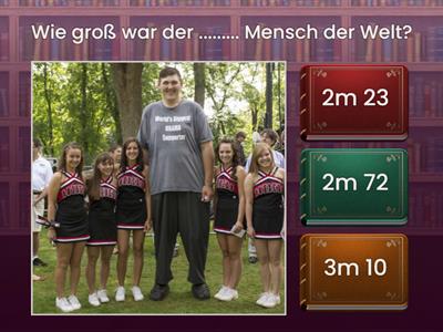 Rekorde - Deutsche Superlative trainieren  - Deutsch Niveau A2 