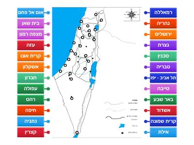 ישראל- מפה אילמת ערים