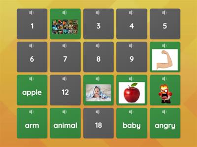 Memory game spelling 1