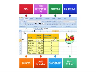 Excel Spreadsheet Labelling